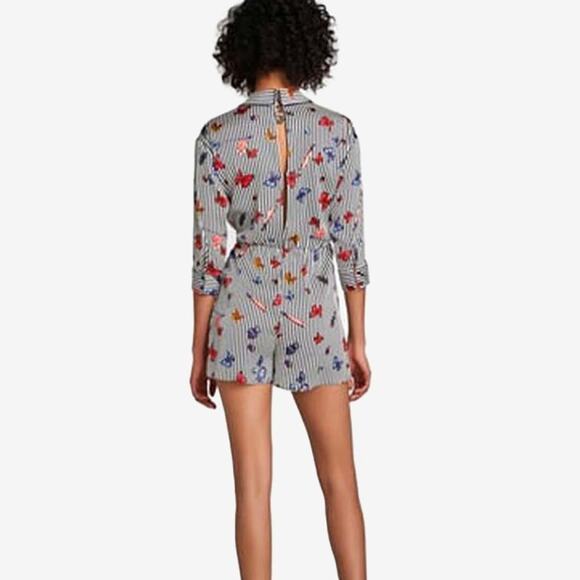 Zara Butterfly Romper Size XS Striped Casual Chic Playful Summer Vacation - Picture 4 of 4